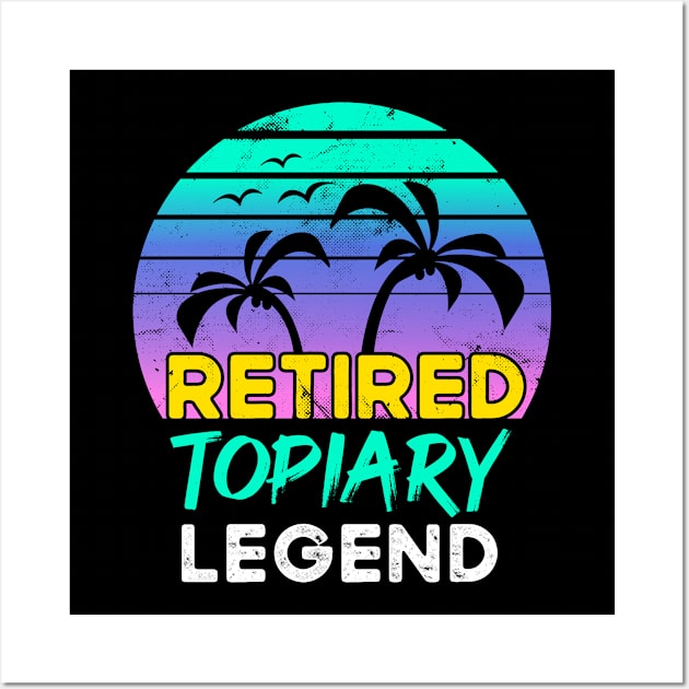 Retired Topiary Legend Retirement Gift 80's Retro Wall Art by qwertydesigns